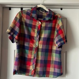 Rainbow button up shirt